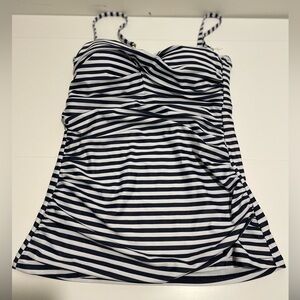BIKINX Brand NWT Women's Medium Navy & White Striped Tankini Top Mix & Match